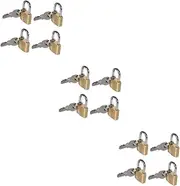 VALICLUD 3sets Mini Suitcase Lock Security Padlock 3 Keys Rustproof Multi-Functional Drawer Lock for Luggage 4pcs*3