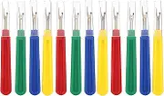 12Pcs Seam Ripper Handy Handle Seam Remover Cross Stitch Tool Label Removal Knife Thread Picker Stainless Practical Handles Thread Extractor Thread Remover