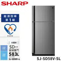 在飛比找HOTAI購優惠-SHARP夏普 583L 自動除菌離子變頻雙門電冰箱SJ-S