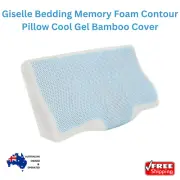 Bedding Memory Foam Contour Pillow Cool Gel Bamboo Cover Comfort Sleep Rest Back