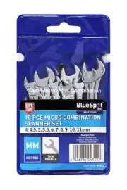 Blue Spot Tools - 10 Pce Micro Combination Spanner Set (4-11mm)