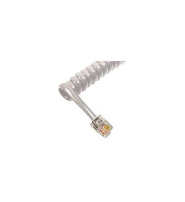 One (1) Platinum Six Foot Telephone Handset Coil Cord, New