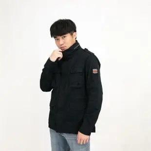 【Superdry】極度乾燥 深藍 內裏藍迷彩 軍裝外套 無帽 男款 夾克 大衣 暗袋(夾克 無帽外套)