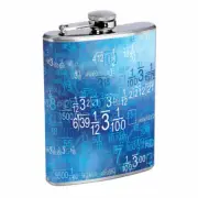 Numbers Math Em1 Flask 8oz Stainless Steel Hip Drinking Whiskey