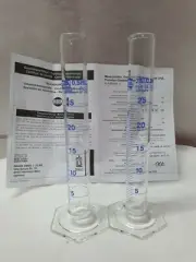 Brand Measuring Cylinders 25ml 32120 BBR , A , B-Cert PAK (2 pc) x 10 Boxes