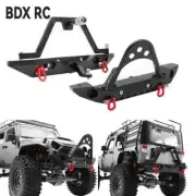 Metal Front Rear Bumper with Spare 1.9"Tire for 1/10 RC Crawler Upgrade Parts