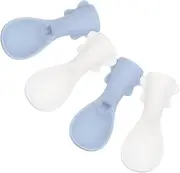 MUCKLILY Fruit Spoons for Toddlers Baby Led Weaning Training Spoons Safe Easy to Use Portable Feeding Set