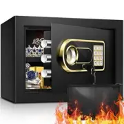 Sanfnz 0.8 Cub Home Safe Box Fireproof Waterproof, Money Saf