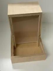 2 Rabbit Guinea Pig SMALL Wooden Ply Hopper feeder w perspex slide (EASY FILL)