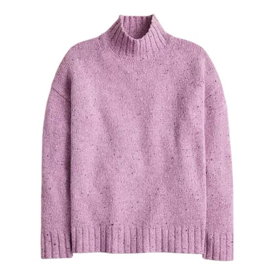 J Crew Relaxed turtleneck sweater in donegal wool blend Womens Medium