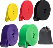Pull up Bands, 5 Different Levels Resistance Loop Set, Heavy Duty Resistance ...