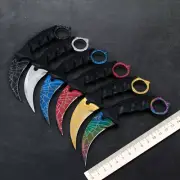 Camping Karambit Fixed Blade Knife Outdoor Survival Tactical Hunting Claw Knife