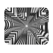 Mouse Pad (Rectangle) Black and White Patterned Design 15