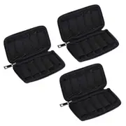 3PCS Large Capacity USB Flash Drive Storage Case Portable Black U Disk Bag