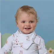 Snuggle Hunny Kittens Organic Dribble Bib