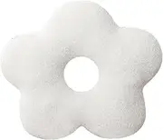 1 Piece Small Daisy Shaped Pillow Plush Sofa Living Room Bedside Cushion Bay Window Pillow White