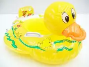 SWIMMING POOL SWIM DUCK TOY INFLATABLE FLOATING RAFT SEAT KIDS CHILDREN YELLOW