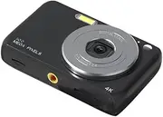 4K Digital Camera Digital Video Camera 50MP P 2.88 Inch Screen 16X Digital AF Auto Focus Anti-Shake Built-in Flash Battery Beauty Filters Birthday Festival Black