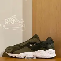 在飛比找蝦皮購物優惠-Nike Air Huarache 男款 低筒 綠色 橄欖綠