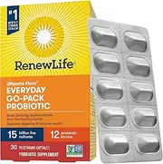 Renew Life - Ultimate Flora Probiotic Everyday - 15 billion - daily digestive and immune health supplement - 30 vegetable capsules - Go Pack