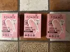 Lot of 3 of FOAMIE Hibiskiss SHAMPOO BAR FOR Damaged HAIR 2.8 oz/each.