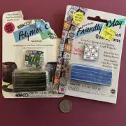 Vtg Amaco Polymer Friendly Clay Millefiori Slice & Bake Bee Hearts Jewelry DIY