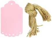 Wrapables 10 Count Gift Tags/Kraft Hang Tags with Free Cut Strings for Gifts NEW