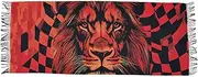 [AIXIWAWA] Checkered Lion Women's Pashminas Scarf, Shawls Wrap Lightwight Tassel for Evening Dress Dinner Party, Multicolor