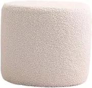 SiaBiced Ottomans Footstool Small Footstool Padded Seat Sofa Tea Stool Bedside Living Room Bedroom Decor, White, as described