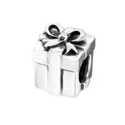 Silver Gift Present Charm Bead