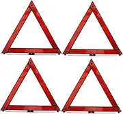 Reflective Road Safety Signs 4pcs Car Warning Signs Emergency Triangle Reflectors Versatile Traffic Tool Maximum Visibility
