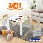 Kids Table and Chair Set Children Activity Toy Storage Study Chalkboard Desk