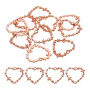 30Pcs Heart Flower Shape Alloy Open Back Bezel Pendants Resin Frame Light Gold