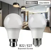 LED Bulb Light E27/B22 Lamp Bayonet Screw Cool/Warm White Indoor Globe 6X/10X