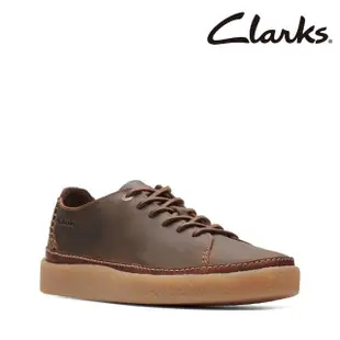 【Clarks】男鞋 Oakpark Low 仿生膠厚底復古感休閒鞋(CLM74667C)