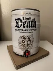Liquid Death Mountain Water MINI KEG Kylie Kelce LIMITED EDITION New INHAND!