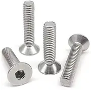M1.6 M2 M2.5 M3 M4 M5 M6 304 Stainless Steel Black grade 10.9 Hexagon Hex Socket Head Flat Countersunk Allen Bolt Screw - (Size: M1.6 (50pcs), Length: 40mm, Color: 304 stainless steel)