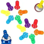 Complete Cover Easy Tab Opener and Drink Protector, Colorful Drink Can Protector Cap, Manual Easy Plastic Beverage Shields Can Openers, Leakproof Soda Top Ring Opener Tool, for Beer, BBQ(12pc)