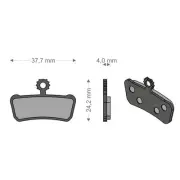 Pads Sinter Tech for System Xo-Elixir Trail / Rsc/ R/T Avid/Sram 305453825 B