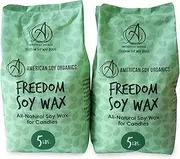 American Soy Organics- 10lb of Freedom Soy Wax Beads for Candle Making – Microwavable Soy Wax Beads – Premium Soy Candle Making Supplies