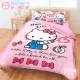 【享夢城堡】單人床包枕套3.5x6.2二件組(HELLO KITTY 小時光-粉)