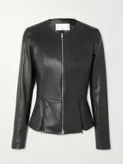 [The Row] The Row - Anasta Leather Jacket - Black - US14 US 14 Black