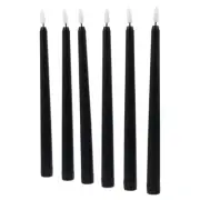6 White Talered Led Candles Long Stick Lights Halloween Flameless