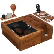 Espresso Knock Box Tamping Station: 54 mm Coffee Organizer Box Fit for Storag...