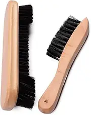 MUZOCT 9 Inch 100% Soild Wooden Handle Billiard Pool Table and Rail Brush Set for Cleaning Billiards Table
