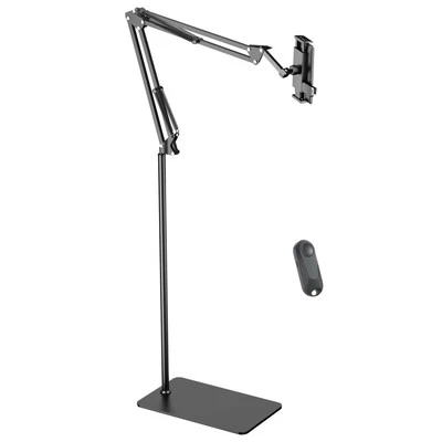 Floor Stand for Tablet Reading in Bed with Remote Page Turner, Hands Free Hol...