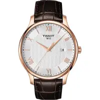 在飛比找Yahoo奇摩購物中心優惠-TISSOT 天梭 官方授權 Tradition 羅馬經典大