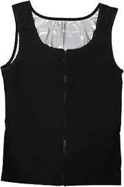 [LAPYAPPE] Men Compression Shirt Sleeve with Zipper Moisture Wicking Workout Tank Top for Enhanced Abdominal Tightening and Improved Posture for Running and Fitness