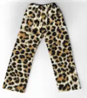 Homemade Doll Clothes Leopard Print Flannel Pajama Pants fit Ken RP1