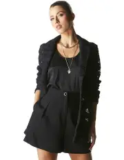 [Fate & Becker] Worth It Lace Blazer in Black